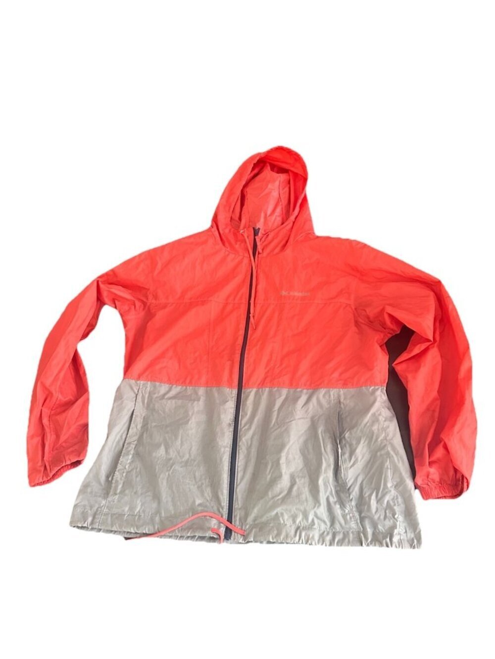 Columbia Jacket Womens Large Flash Forward Pink Hooded Lightweight *Stain